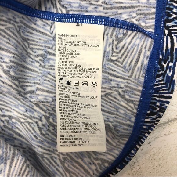 NWT Prana Lahari Tankini Top Blue Seashell XS - Picture 7 of 7
